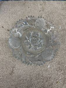 lot 5487 image: rose leaded crystal dish