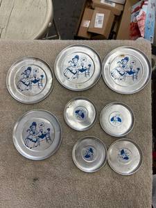lot 5528 image: aluminum kids play plates