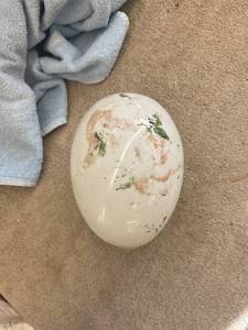 lot 5618 image: large blown glass egg