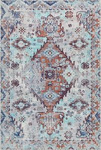 lot 35709 image: Adiva Rugs Printed Persian Vintage Floor Rug, Blue  (3 x 5)