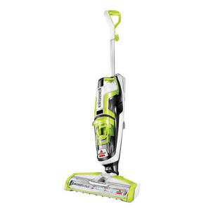 lot 35714 image: BISSELL CrossWave All-in-One Multi-Surface Wet Dry Upright Vacuum, Molded White, Titanium and Cha Cha Lime Green