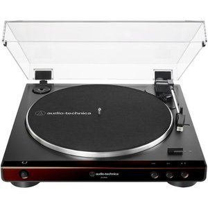 lot 35722 image: Audio-Technica Stereo Turntable, Brown and Black