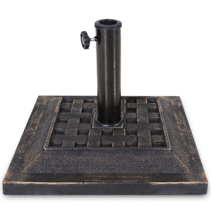 lot 35773 image: COOS BAY Heavy Duty Outdoor Square Umbrella Base, Antique Bronze