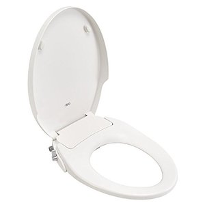 lot 37871 image: American Standard Aqua Wash Non Electric Bidet Seat for Elongated Toilets, White  (14.9 W x 3.6 T x 21.1 D)