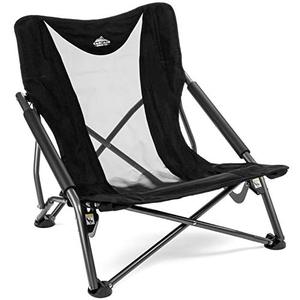 lot 37885 image: Cascade Mountain Tech Low Profile Camping Chair, Black