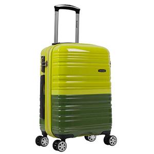 lot 37911 image: Rockland Melbourne Hard side Expandable Spinner Wheel Luggage, Two Tone Green
