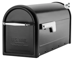 lot 37918 image: Architectural Mailboxes Chadwick Postmount Mailbox, Black  (Lg)