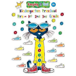 lot 37919 image: Edupress Pete the Cat Keeping it Cool In Bulletin Board Set