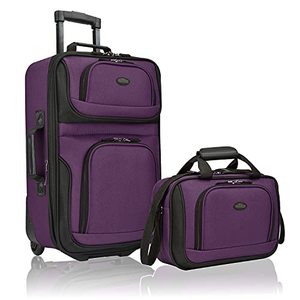 lot 37924 image: U.S. Traveler Rio Rugged Fabric Expandable Carry on Luggage Set, Purple
