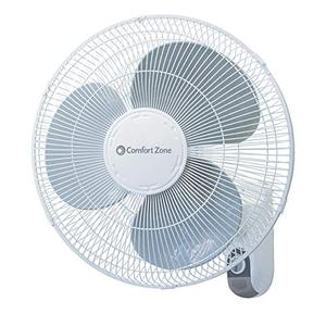 lot 37927 image: Comfort Zone 3 Speed Powerful Air Flow Adjustable Wall Mountable House Fan, White  (16)