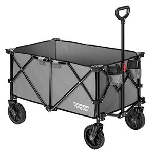 lot 37935 image: VIVOSUN Heavy Duty Folding Collapsible Wagon, Gray