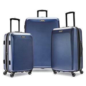 lot 38845 image: American Tourister Moonlight Hard side Expandable Luggage with Spinner Wheels, Navy  (3pcs)