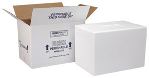 lot 38846 image: Polar Tech Thermo Chill Insulated Carton with Foam Shipper, Medium   (15.5 L x 13.75 W x 10.5 D)  (Case of 2)