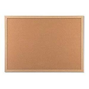 lot 38862 image: U Brands Cork Bulletin Board, Light Birch Wood Frame (17 x 23)