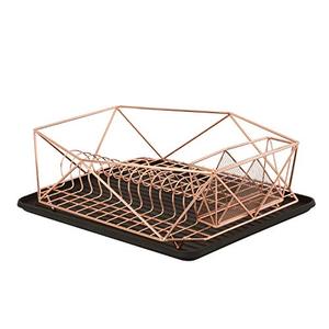 lot 38866 image: Kitchen Details Geode Deluxe Dish Drying Rack, Copper