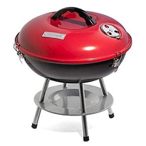 lot 48723 image: Cuisinart Portable Charcoal Grill, Red  (14.5 x 14.5 x 15)
