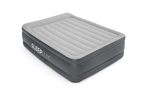 lot 48724 image: Sleeplux Durable Inflatable Air Mattress with Built-in Pump, Pillow and USB Charger  (22 T)  (Queen)