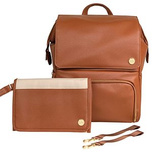lot 48741 image: CleverMade Diaper Bag Backpack, Brown (Retails $159)