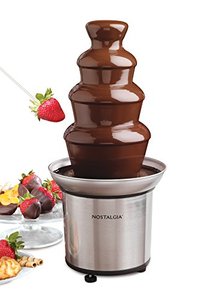 lot 48744 image: Nostalgia Chocolate Fondue Fountain, Stainless Steel  (32oz)