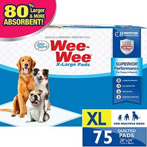 lot 48765 image: Four Paws Wee Wee Superior Performance Dog Pads  (XL)  (75ct)