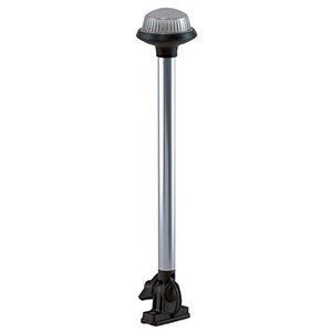lot 48767 image: Perko Stealth-Series Horizontal-Mount LED Fold Down White All-Around Light, Black Polymer Base and Top  (14.25)