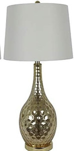 lot 48779 image: Decor Therapy Mercury Glass Table Lamps, Ombra Gold  (Set of 2)