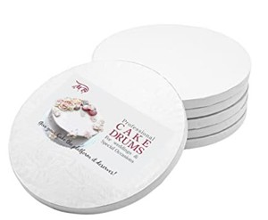 lot 38858 image: Round Cake Board Drum, White  (16)  (ONLY ONE INCLUDED)