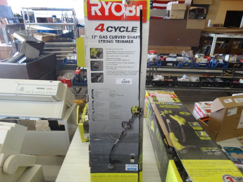 lot 235 image: Ryobi 4 Cycle 17 Gas Curved Weed Eater.
