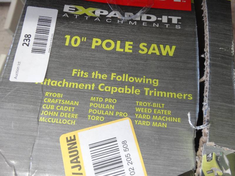 lot 238 image: Ryobi Expand-it Pole Saw Attachment.