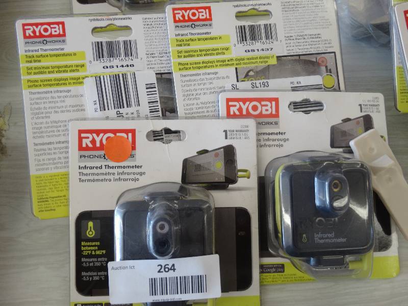 lot 264 image: Ryobi Inferred Thermometer.
