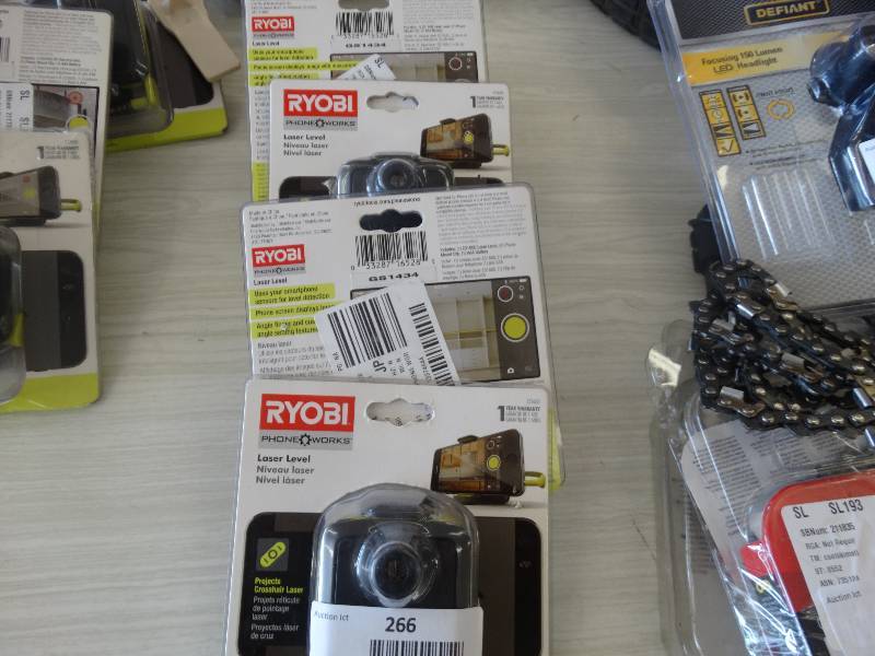 lot 266 image: 4 Ryobi Laser Level.