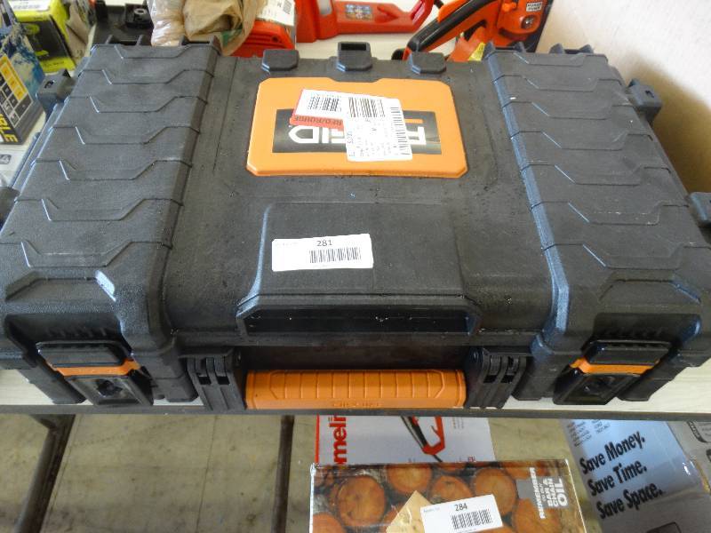 lot 281 image: Ridgid Tool Case. Needs Pin.