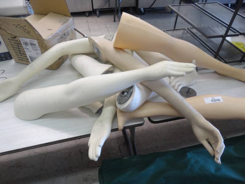 lot 313 image: Arms,Legs,& Hands For Mannequins.