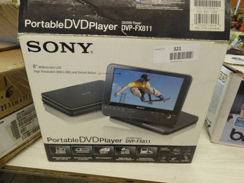 lot 321 image: Sony Portable DVD Player 8 Wide Screen.