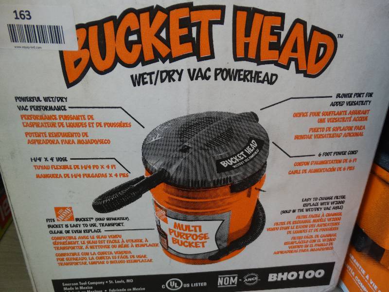 lot 163 image: Bucket Head WetDry Vac Power Head.