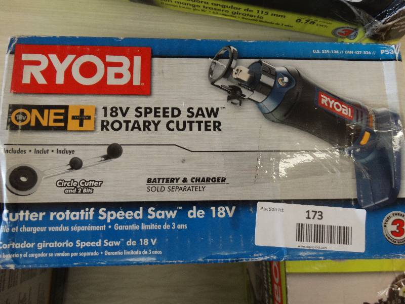 lot 173 image: Ryobi 18v Speed Saw Rotary Cutter.