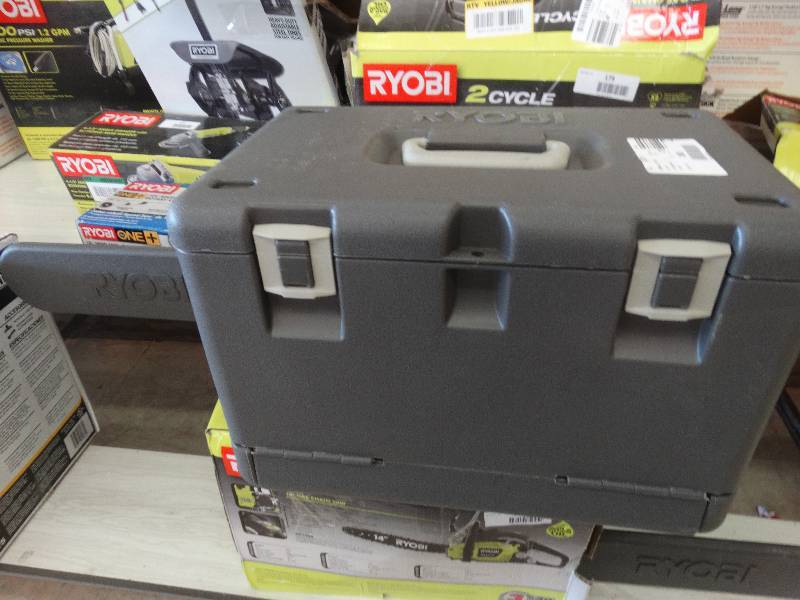 lot 180 image: Ryobi 15 Gas Chainsaw In case.