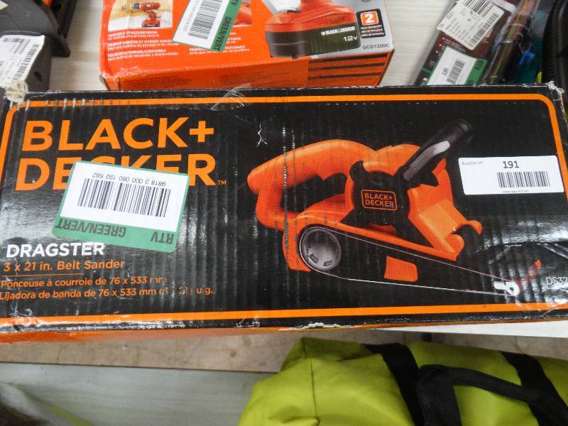 lot 191 image: Black & Decker Dragster Belt Sander.