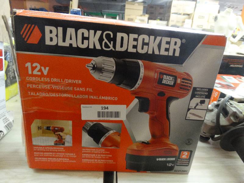 lot 194 image: Black & Decker 12v Cordless DrillDriver.