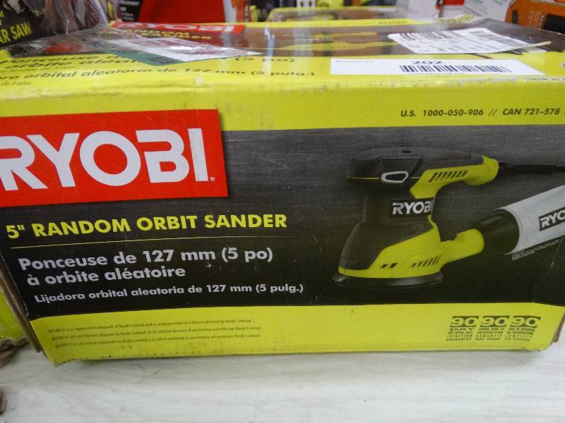 lot 202 image: Ryobi 5 Random Orbit Sander.