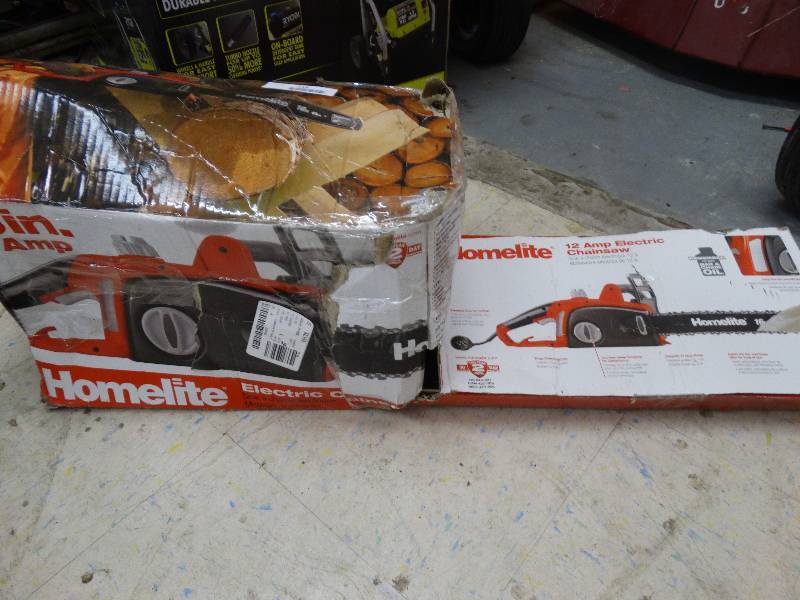 lot 216 image: Homelite 12 Amp Electric Chainsaw 16.