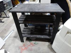 lot 1367 image: Black Wooden End Table