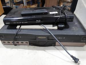 lot 1369 image: Go.Video DVDVHS Player and RCA Blueray DVD Player