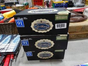 lot 1500 image: 3 Empty El Baton Cigar Boxes