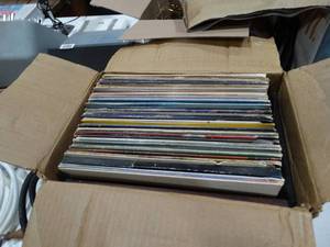 lot 1555 image: Box of Vinyl Records