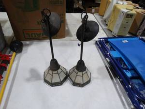 lot 1579 image: Tiffany Style Ceiling Lights