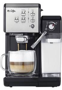lot 41456 image: $$ Mr. Coffee Espresso and Cappuccino Machine, Programmable Coffee Maker with Automatic Milk Frother and 19-Bar Pump, Stainless Steel Retail $299