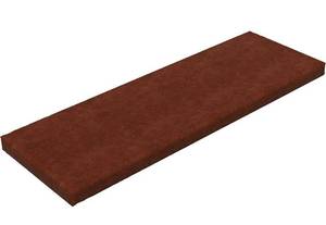 lot 41475 image: Ambesonne Faux Suede Bench Cushion, Digitally Printed Grunge Texture, Standard Size Foam Pad with Decorative Fabric Cover for Kitchen Bedroom Indoors & Outdoors, Chocolate, 45 x 15 x 2