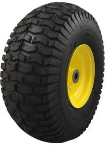 lot 41489 image: Set of 2 15x6.00-6 Front Tire Assembly Replacement for John Deere Riding Mowers - Turf Saver Tread