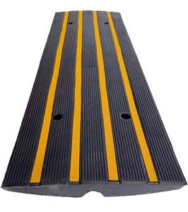 lot 41494 image: Car Driveway Rubber Curb Ramps 48.4x16x2.6 Protective Wire Cord Ramp Cable Cover �� 1 Channel Protective Wire Cord Ramp��Cable Protector Ramps,Rubber Speed Bump